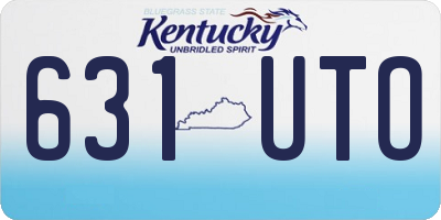 KY license plate 631UTO