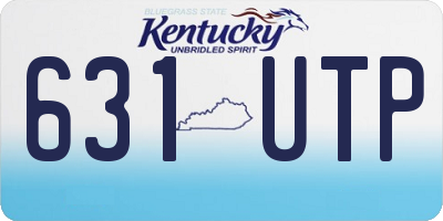KY license plate 631UTP