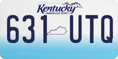KY license plate 631UTQ