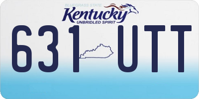 KY license plate 631UTT
