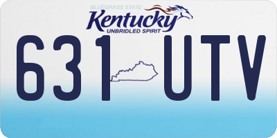 KY license plate 631UTV