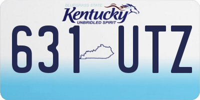 KY license plate 631UTZ
