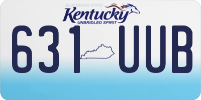 KY license plate 631UUB