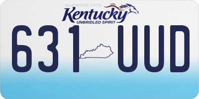 KY license plate 631UUD