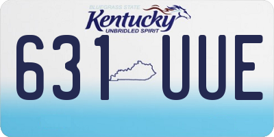 KY license plate 631UUE