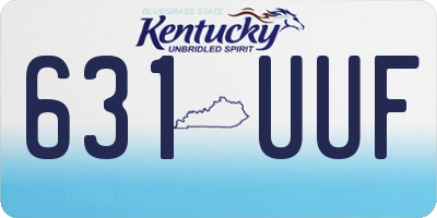 KY license plate 631UUF