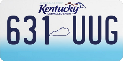 KY license plate 631UUG