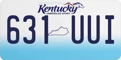 KY license plate 631UUI