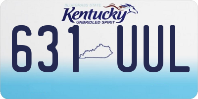 KY license plate 631UUL