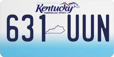 KY license plate 631UUN