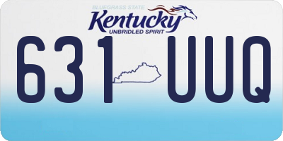 KY license plate 631UUQ