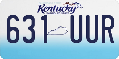 KY license plate 631UUR