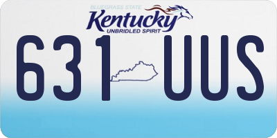 KY license plate 631UUS