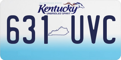 KY license plate 631UVC