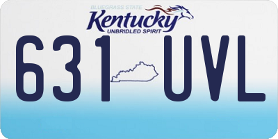 KY license plate 631UVL