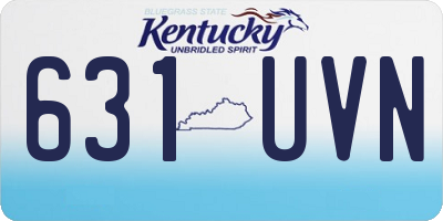 KY license plate 631UVN