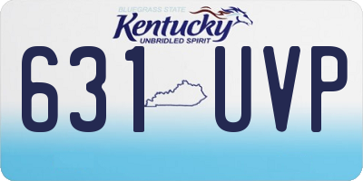 KY license plate 631UVP