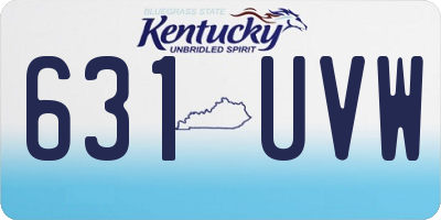 KY license plate 631UVW