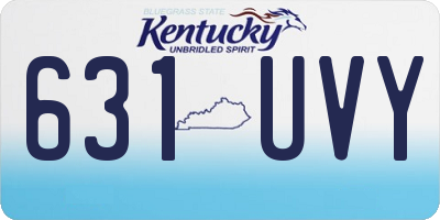 KY license plate 631UVY