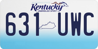 KY license plate 631UWC