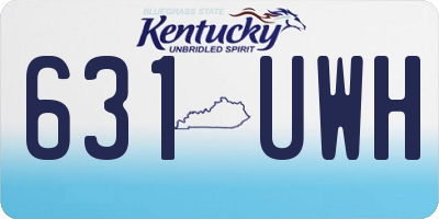 KY license plate 631UWH