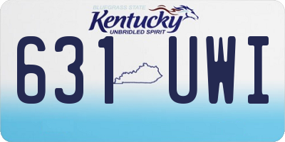 KY license plate 631UWI