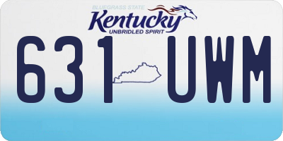KY license plate 631UWM