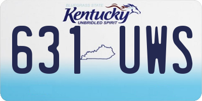 KY license plate 631UWS