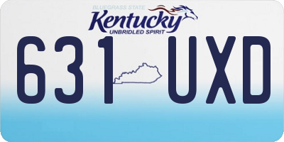 KY license plate 631UXD