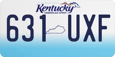 KY license plate 631UXF