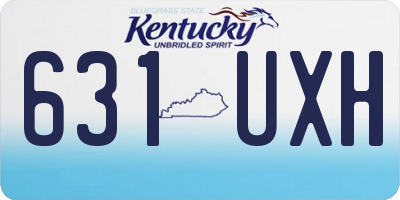 KY license plate 631UXH