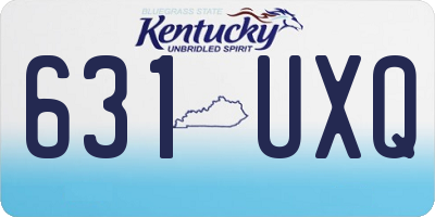 KY license plate 631UXQ