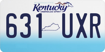 KY license plate 631UXR