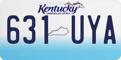 KY license plate 631UYA