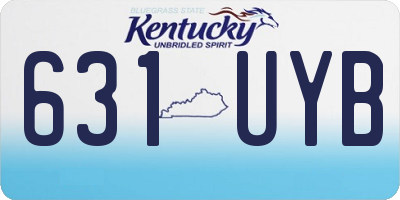 KY license plate 631UYB