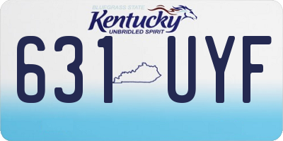 KY license plate 631UYF