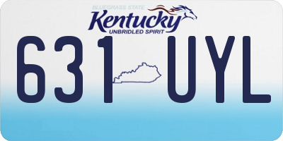KY license plate 631UYL