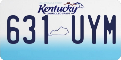 KY license plate 631UYM