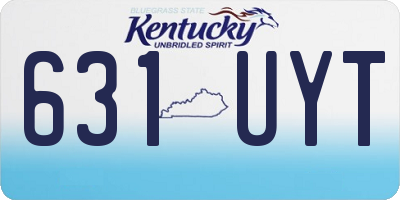 KY license plate 631UYT
