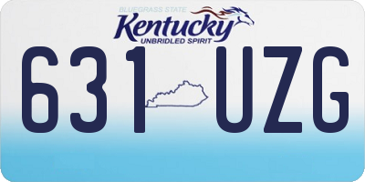 KY license plate 631UZG