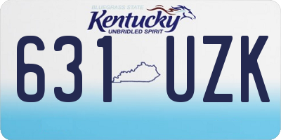 KY license plate 631UZK