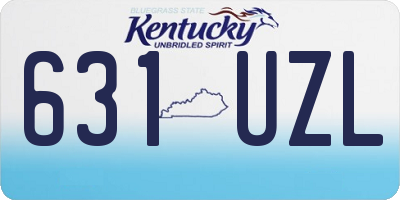 KY license plate 631UZL
