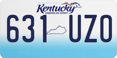 KY license plate 631UZO
