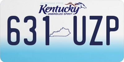 KY license plate 631UZP