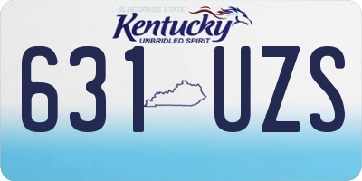 KY license plate 631UZS