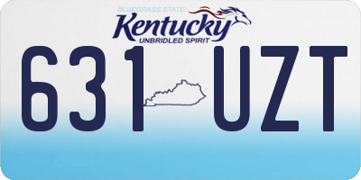 KY license plate 631UZT
