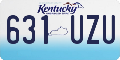 KY license plate 631UZU