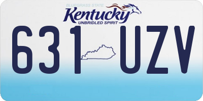 KY license plate 631UZV