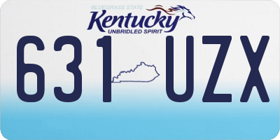 KY license plate 631UZX