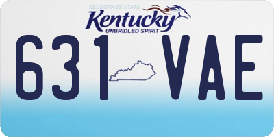 KY license plate 631VAE